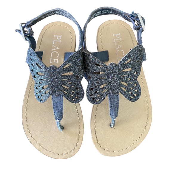 Other - Cute Glitter Butterfly Sandals Size 6